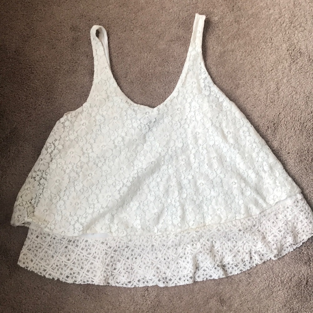 American Eagle Babydoll Crop Top, Size Medium